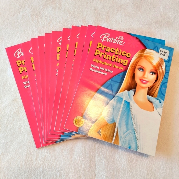 Barbie Other - Barbie practice printing alphabet books New With Writing Guides SET OF 11